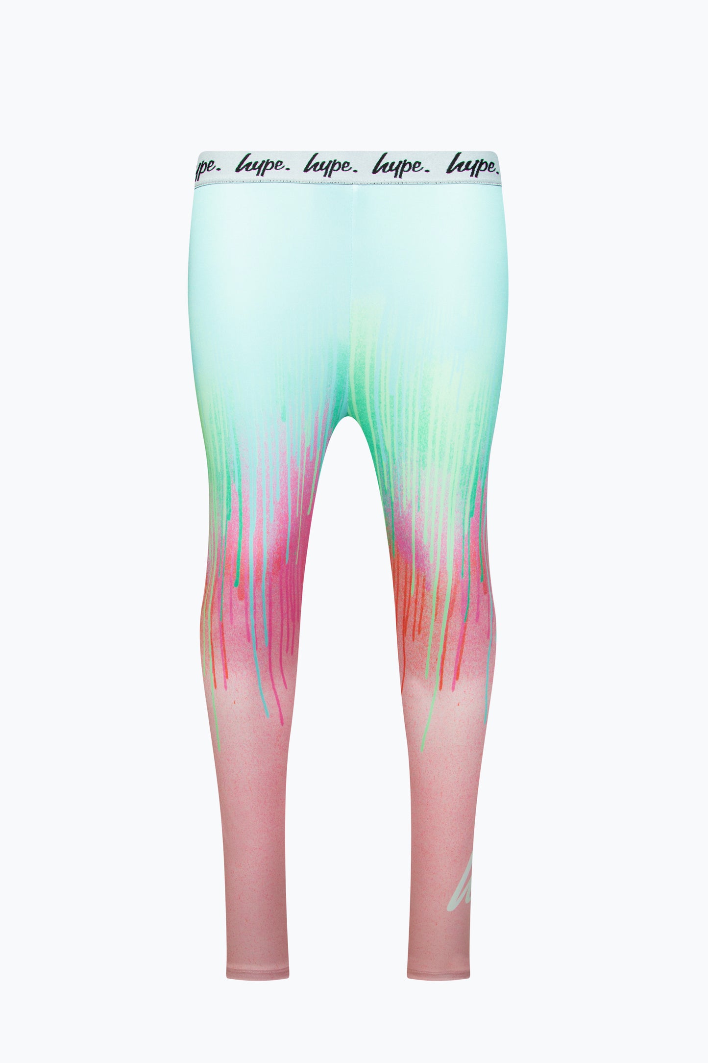 Hype Girls Multi Mint Pink Drips Leggings