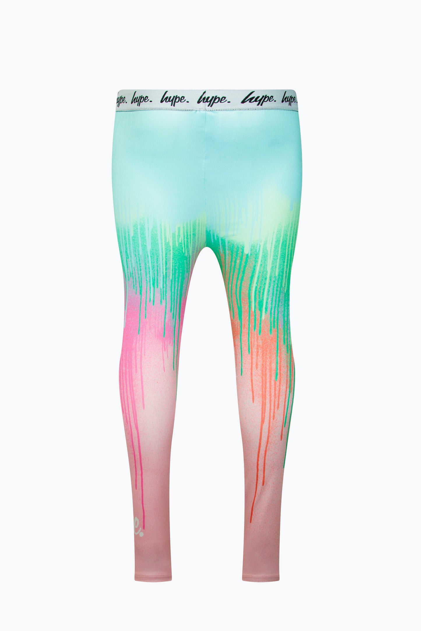 Hype Girls Multi Mint Pink Drips Leggings