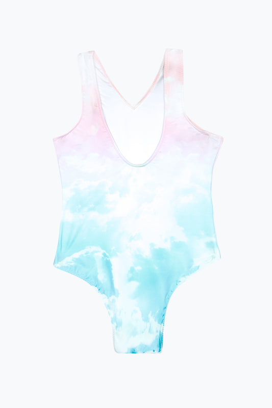 HYPE GIRLS MULTI PASTEL CLOUDS SWIMSUIT