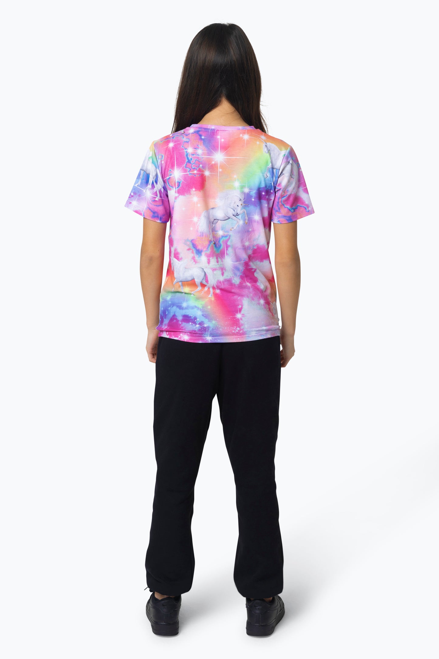 Hype Girls Multi Rainbow Unicorn Sparkle T-Shirt