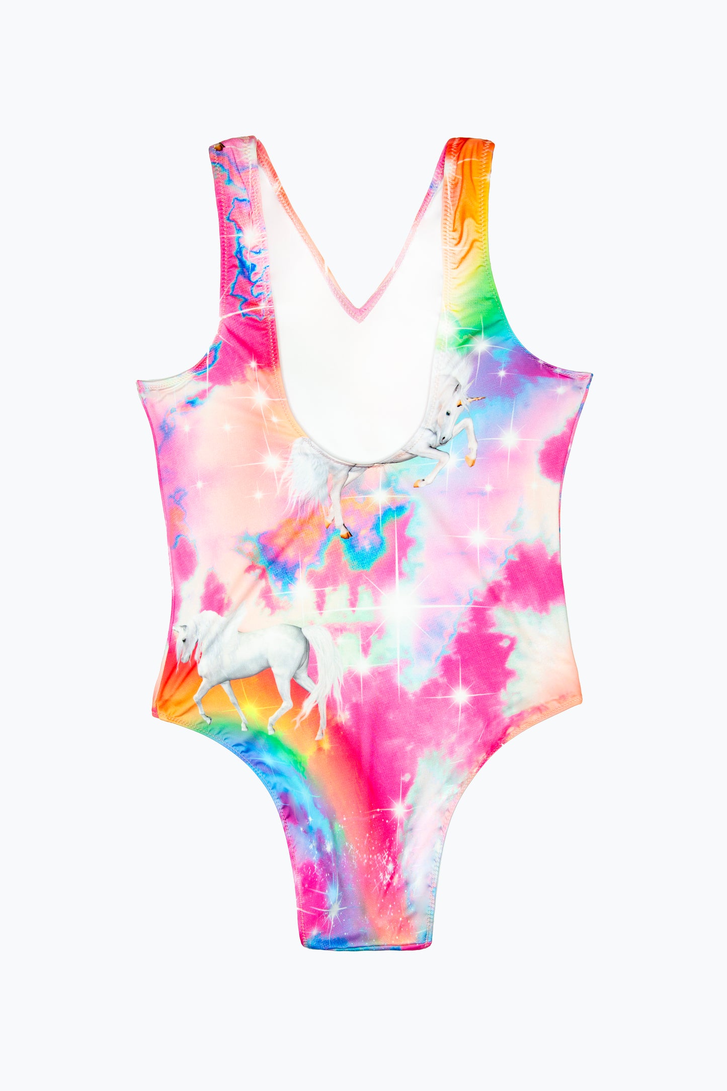 Hype Girls Multi Rainbow Unicorn Sparkle Swimsuit