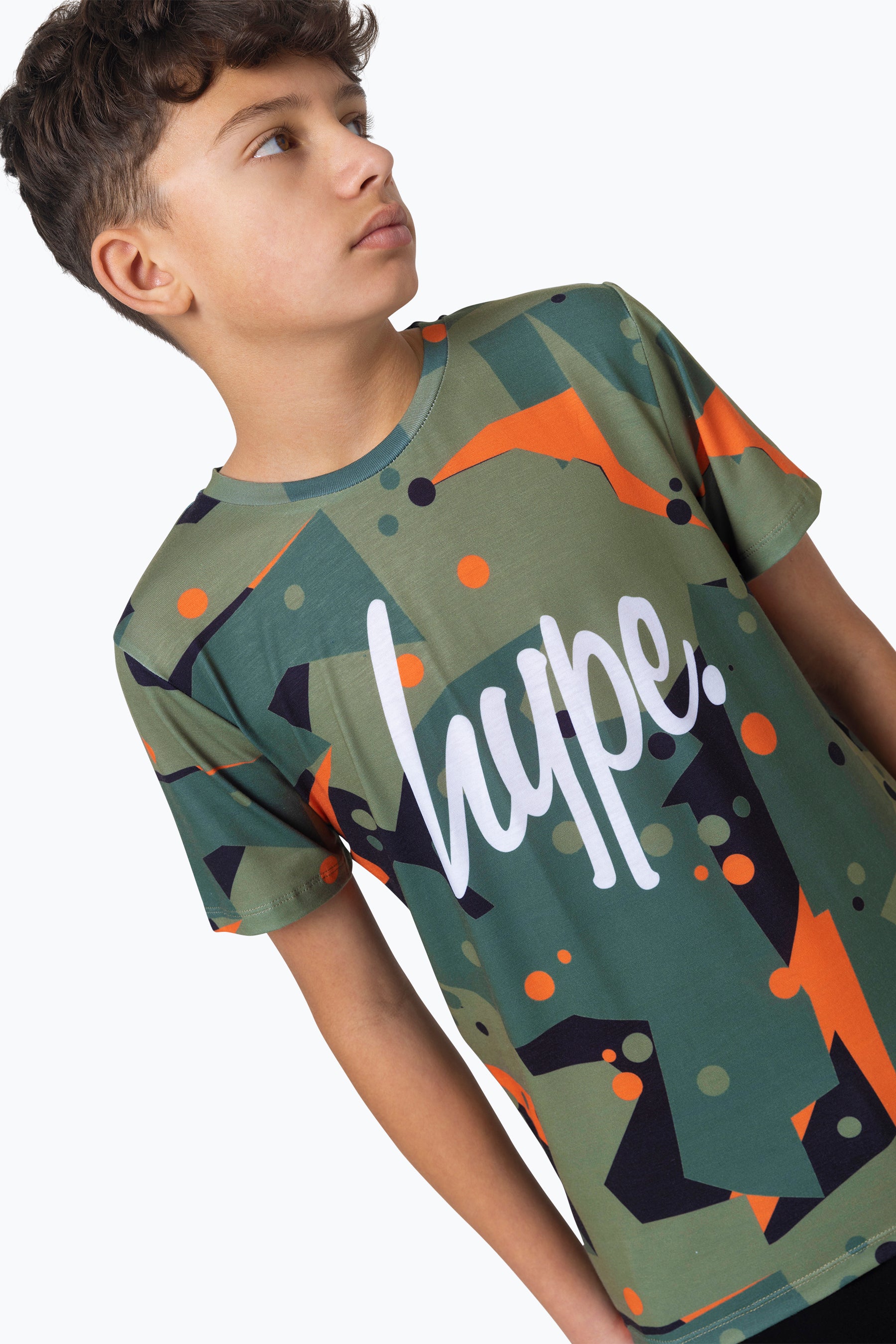 Hype Boys Multi Geo Camo T Shirt