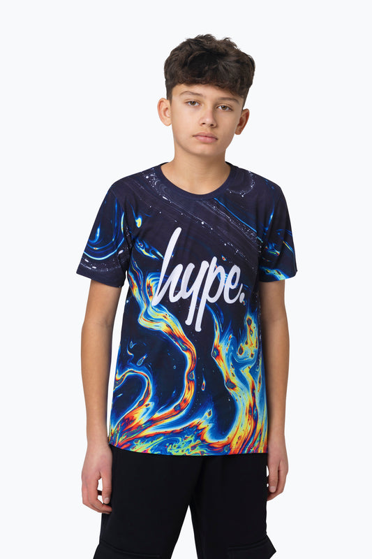 Hype Boys Multi Rainbow Marble T-Shirt