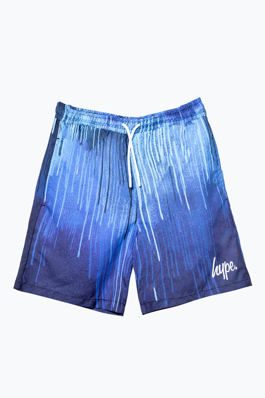 Hype Boys Multi Blue Drips Swim Shorts