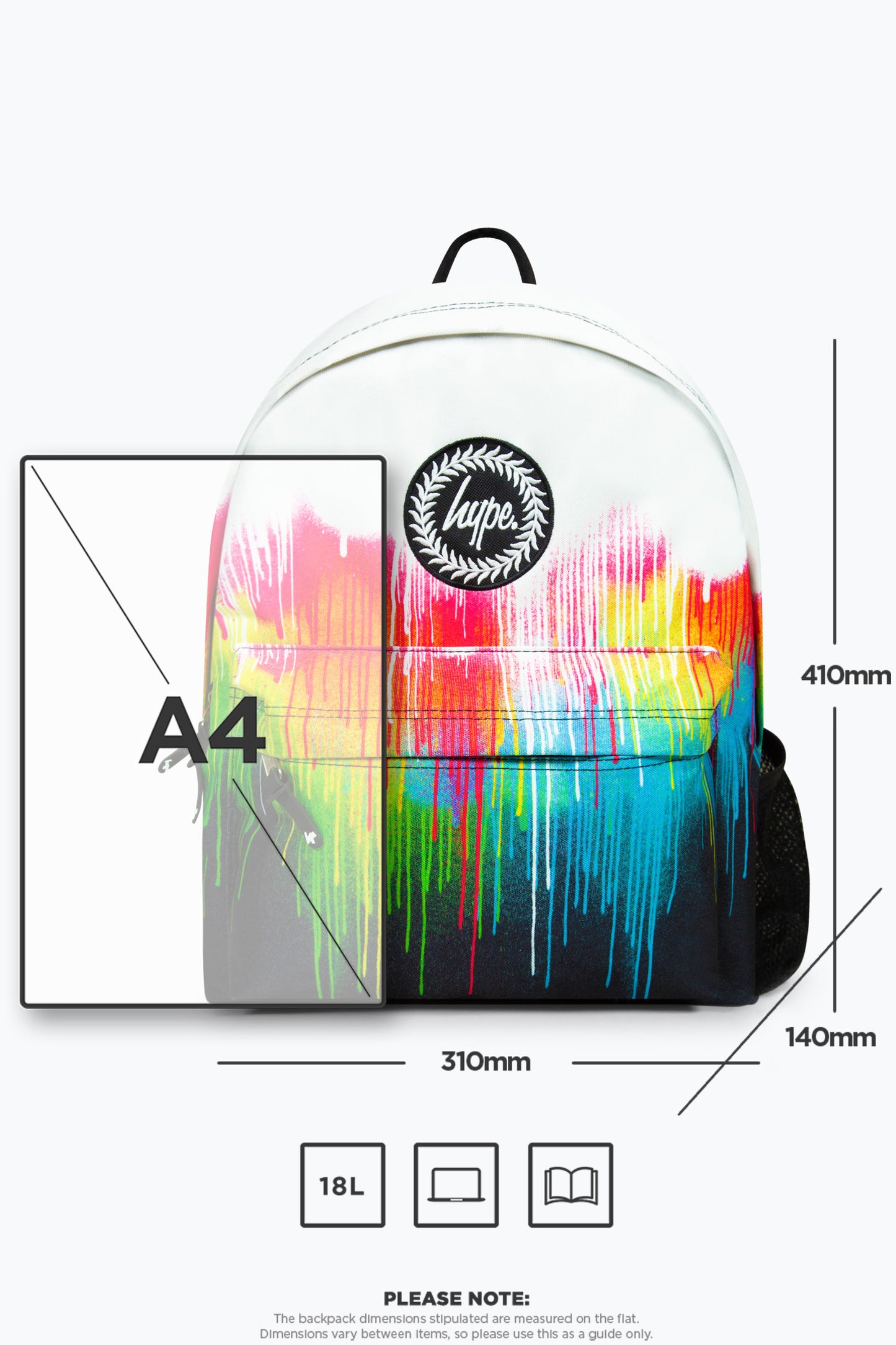 Hype Unisex Iconic Drips Multicolour Backpack