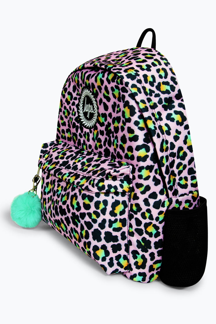 HYPE GIRLS PINK DISCO LEOPARD ICONIC BACKPACK