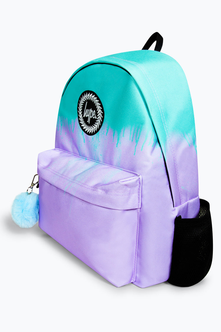 HYPE GIRLS LILAC/TEAL DRIPS ICONIC BACKPACK