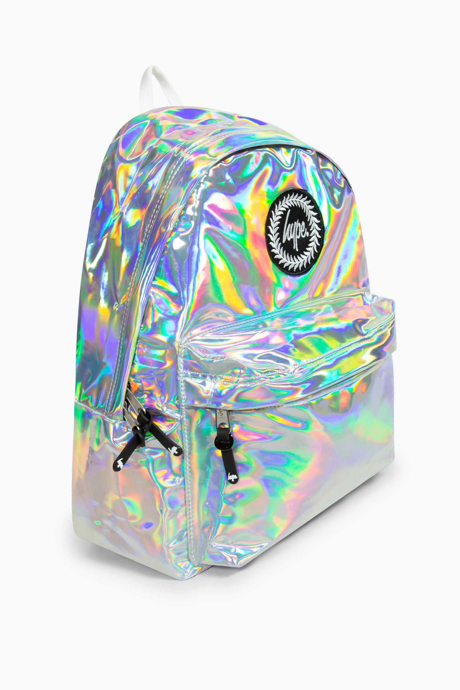 Girls Iconic Silver Holographic Backpack | Hype.