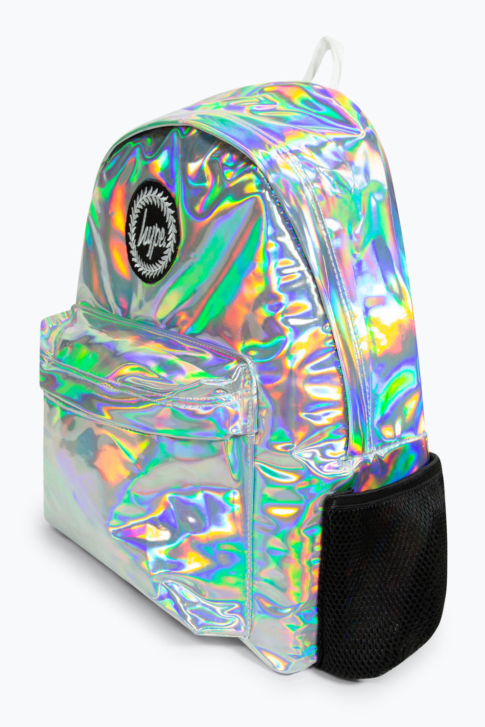 Girls Iconic Silver Holographic Backpack | Hype.