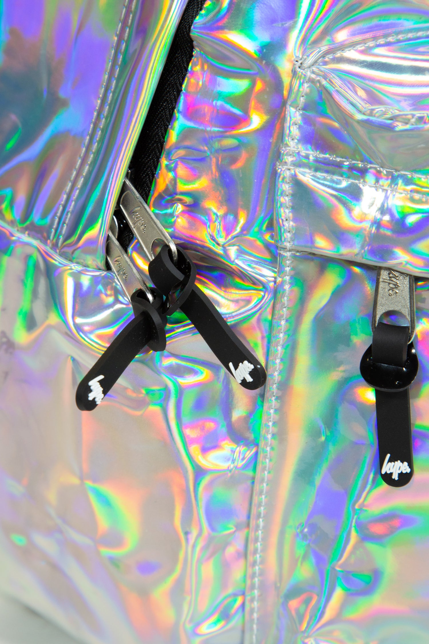 Girls Iconic Silver Holographic Backpack | Hype.