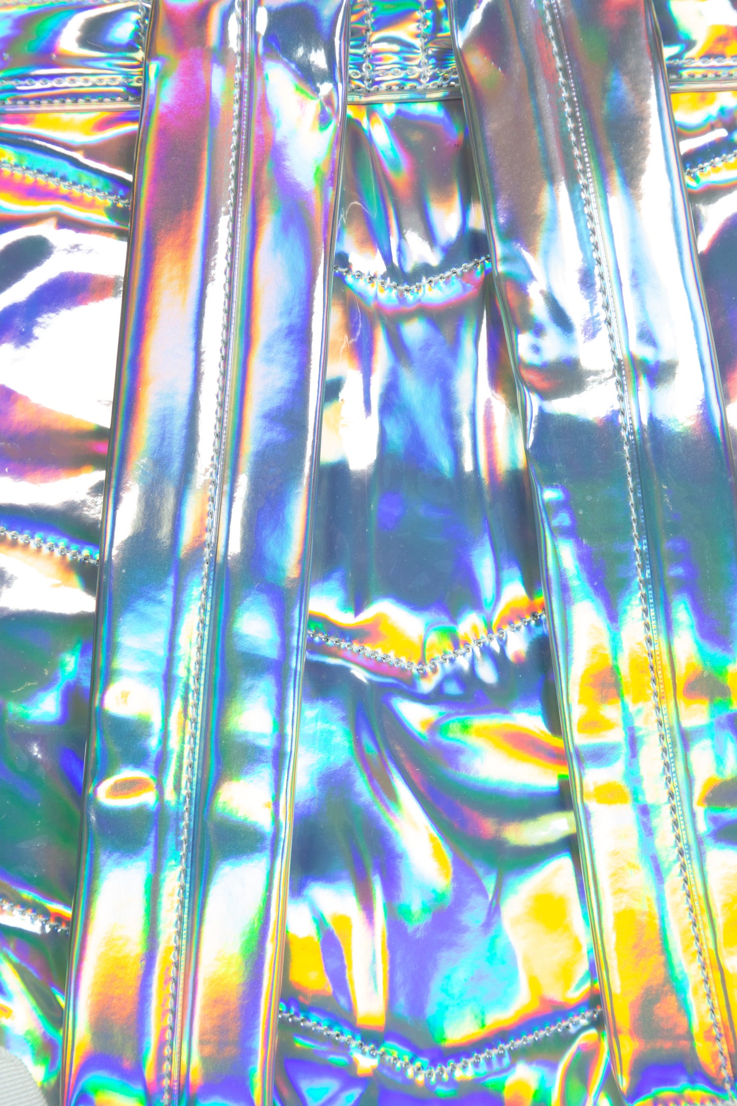 Girls Iconic Silver Holographic Backpack | Hype.
