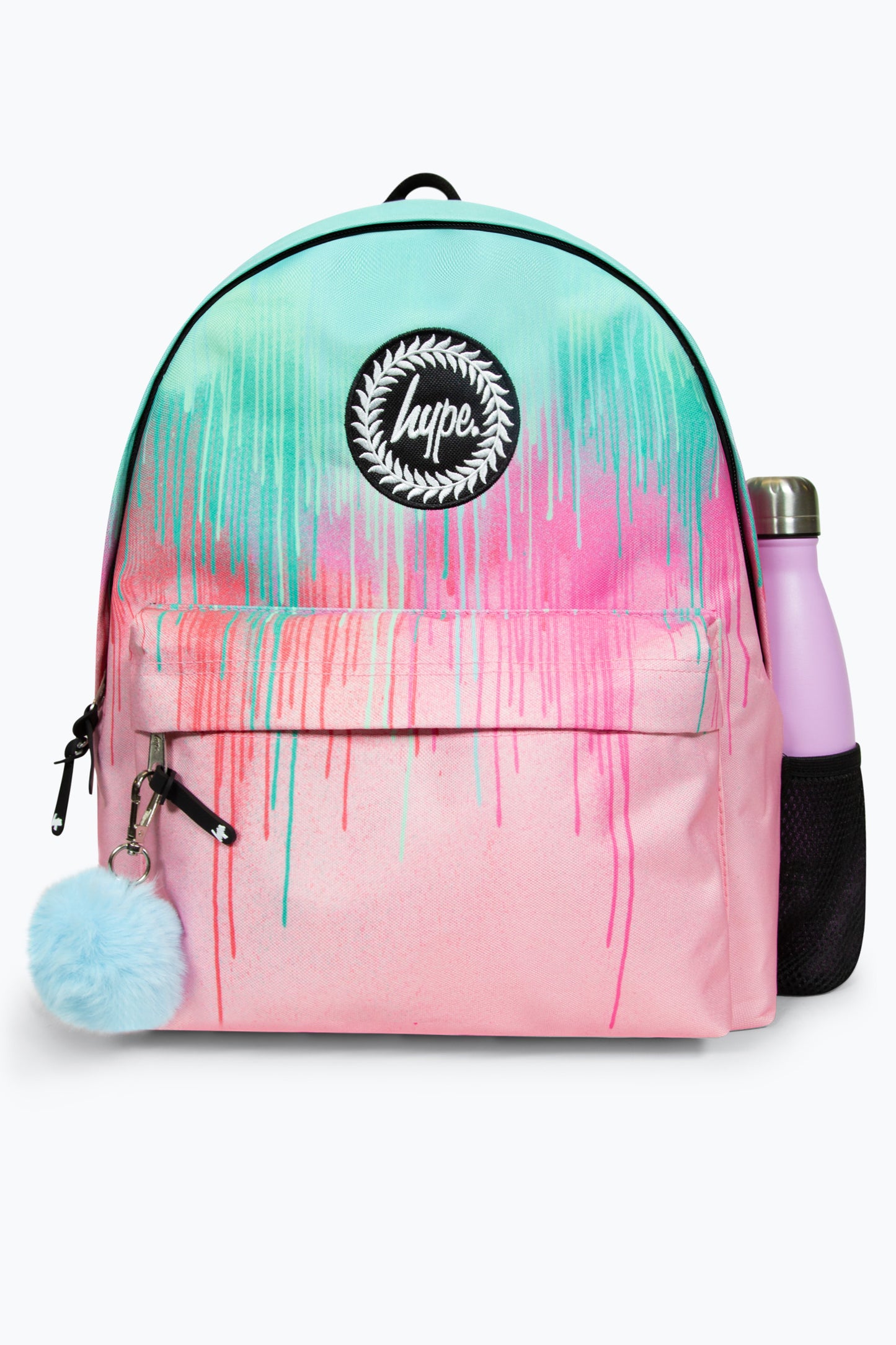 Hype Iconic Pink/Teal Pastel Drips Girls Backpack