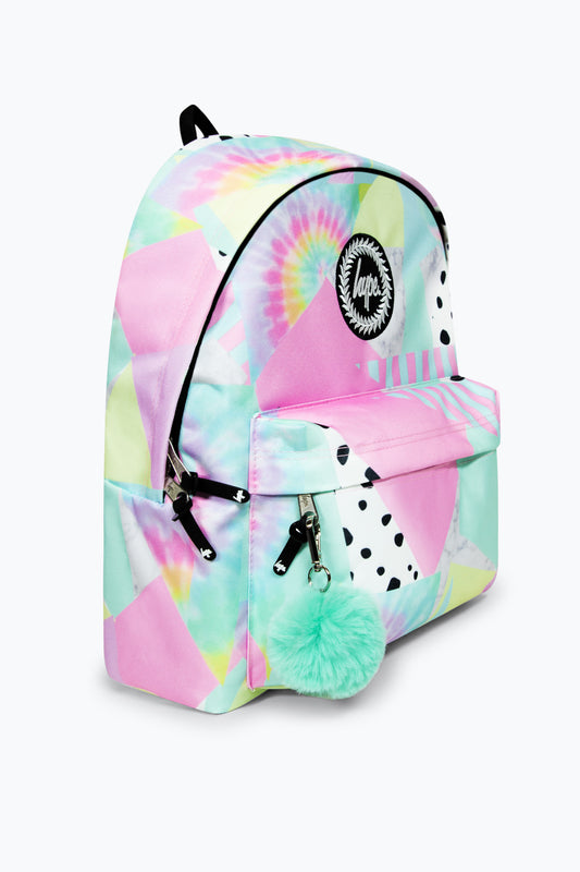 HYPE GIRLS MULTICOLOURED PASTEL COLLAGE ICONIC BACKPACK