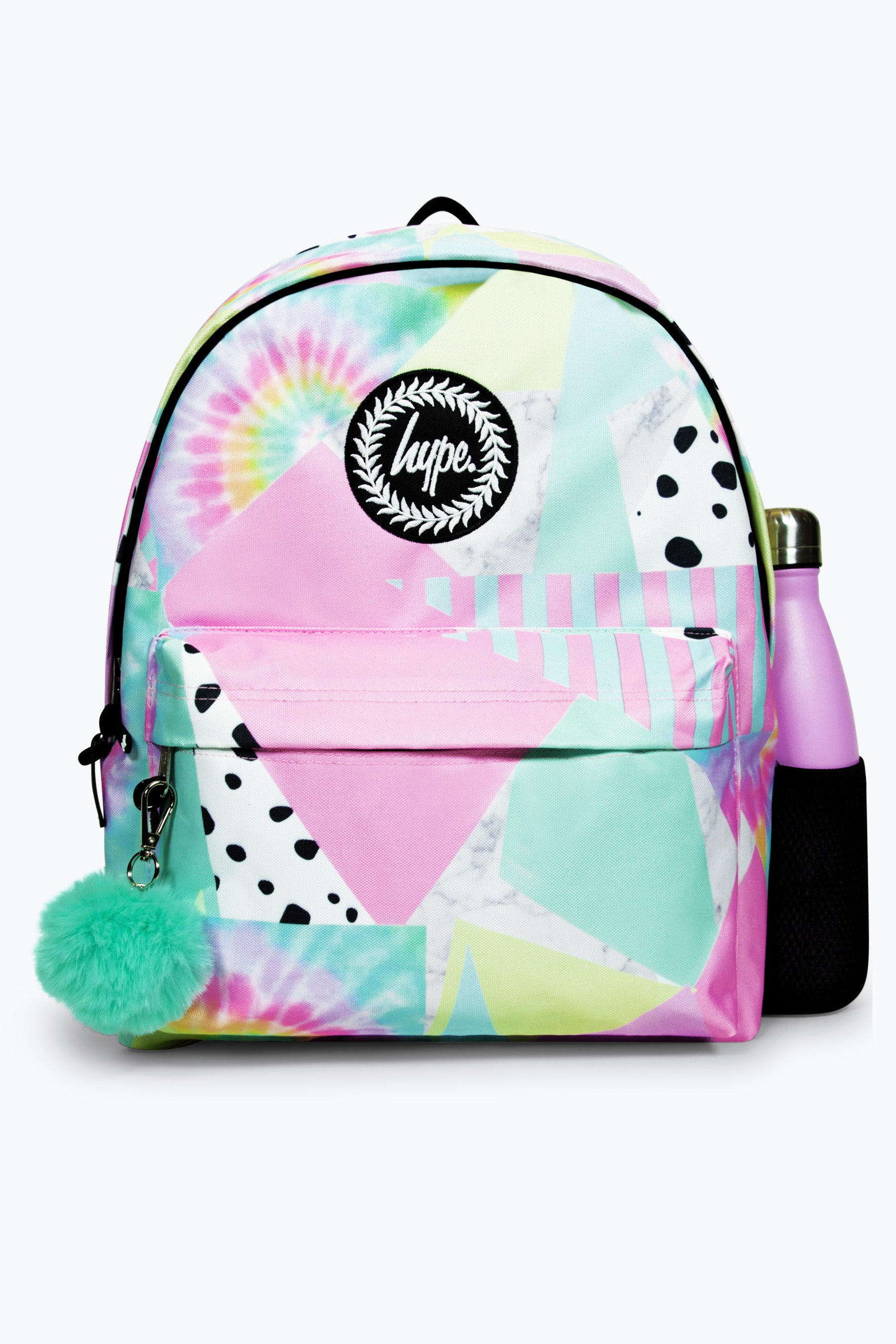 hype mini backpack size Girls Iconic Pastel Collage Multicolour Backpack