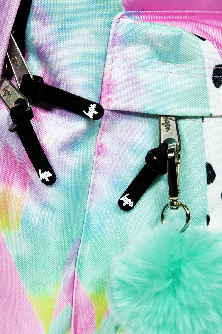 HYPE GIRLS MULTICOLOURED PASTEL COLLAGE ICONIC BACKPACK