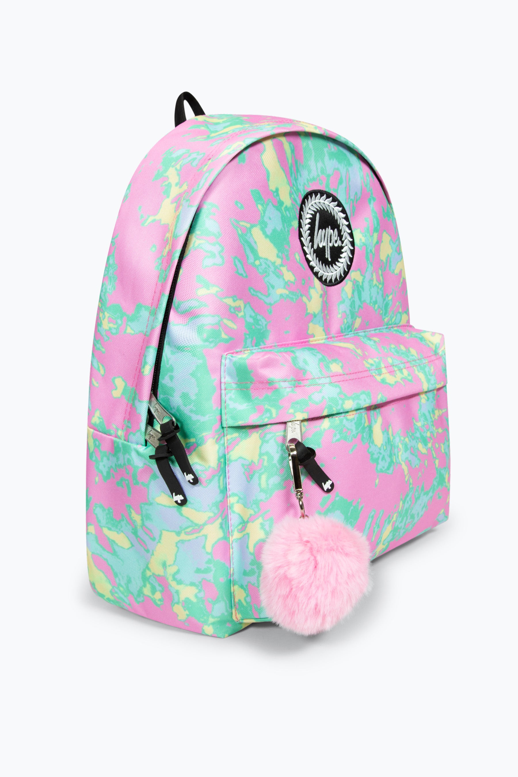 Girls Iconic Pink Mint Green Pastel Iconic Tie Dye Backpack Hype