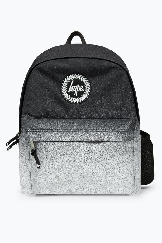 Hype Unisex Black/White Speckle Fade Iconic Kids Backpack