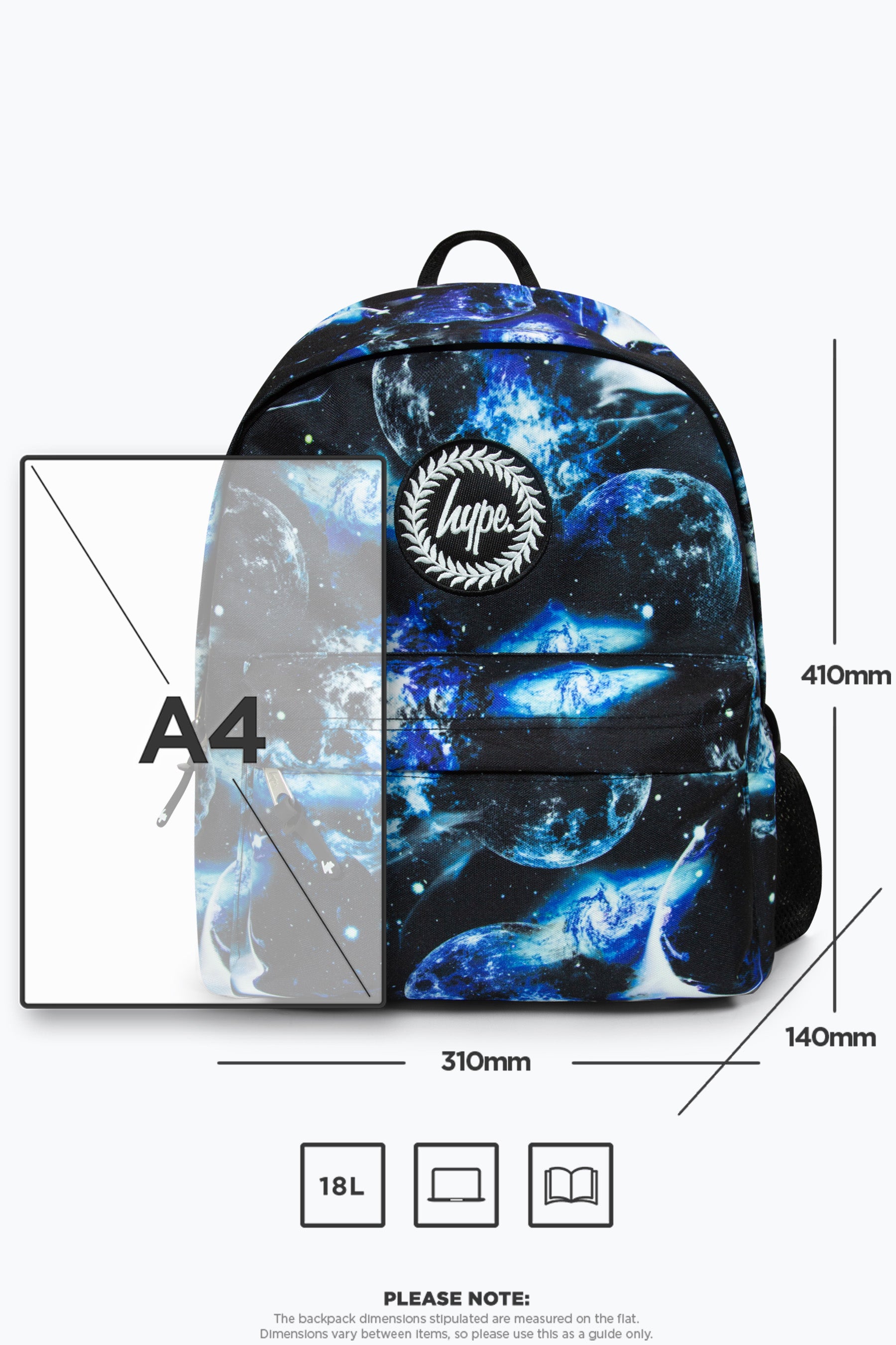 Rocksax Oasis Backpack - Blue Moon Black, 45x30x15cm, 900D Polyester, Adjustable Padded Straps