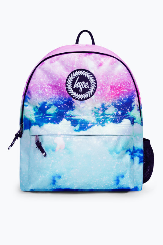 HYPE GIRLS PINK/BLUE GLITTER SKIES ICONIC BACKPACK