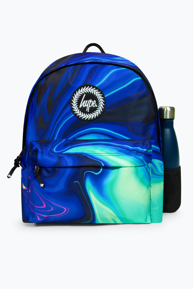 HYPE TEAL & BLUE MARBLE TWIRL BACKPACK
