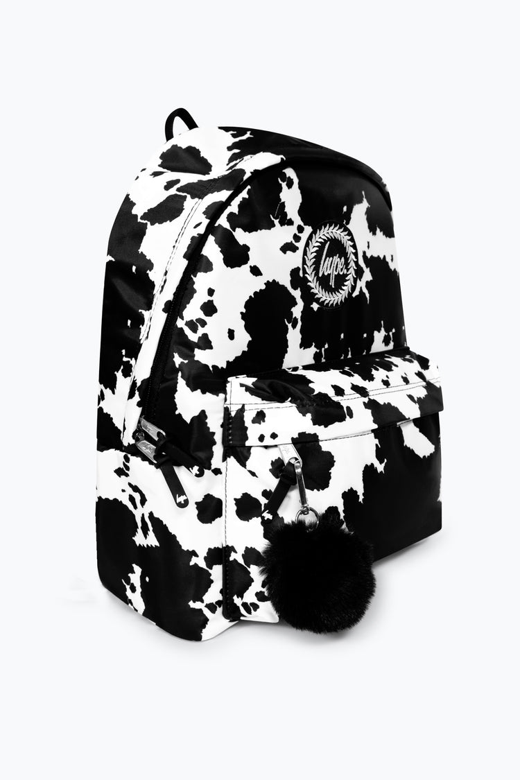 HYPE GIRLS BLACK/WHITE COW ICONIC BACKPACK