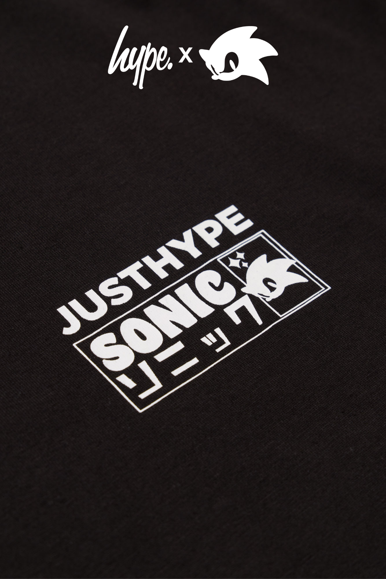 Hype x Sonic The Hedgehog™ Mens Black Retro Sonic T-Shirt