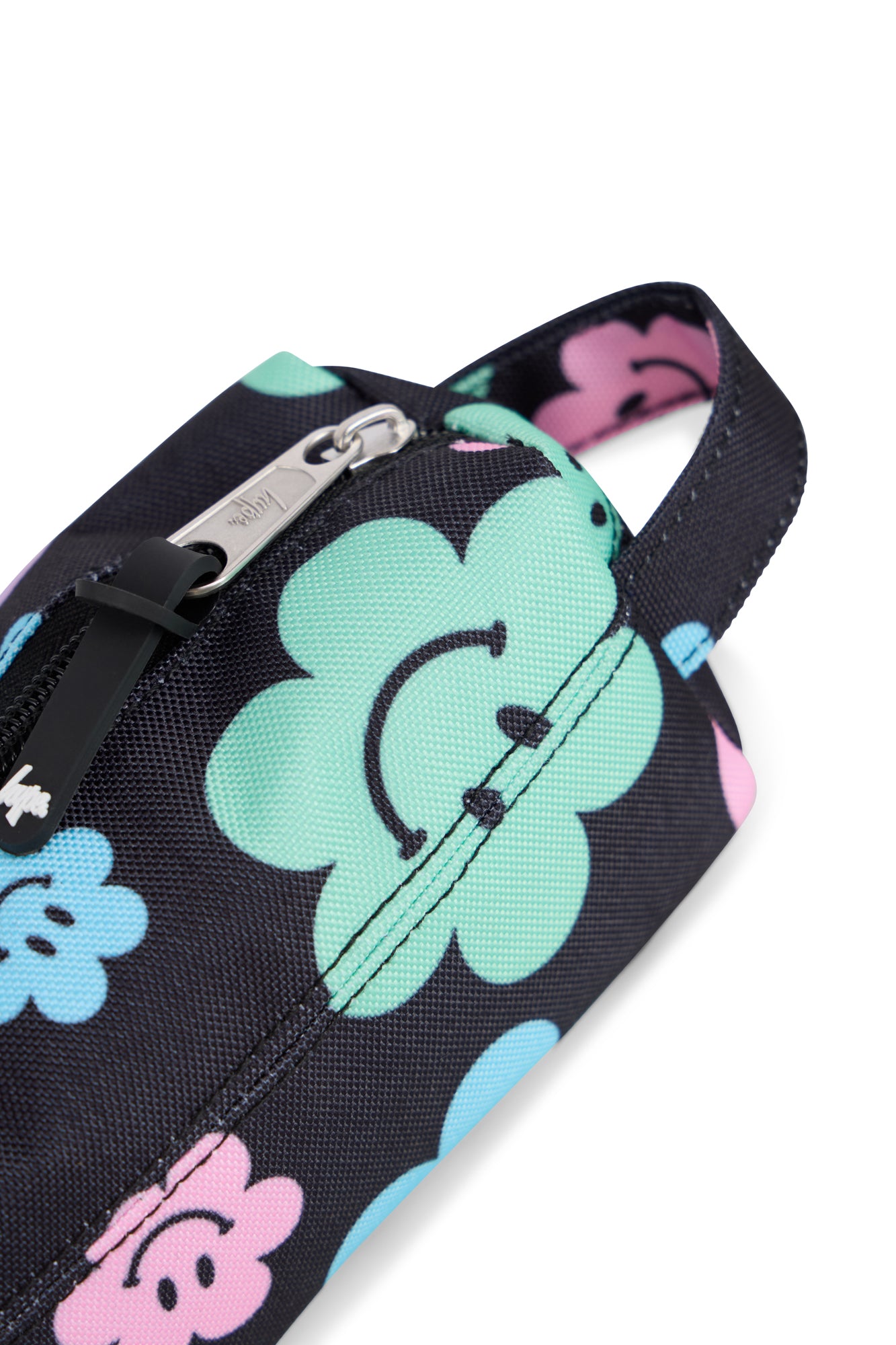 Hype Girls Black Happy Flowers Pencil Case