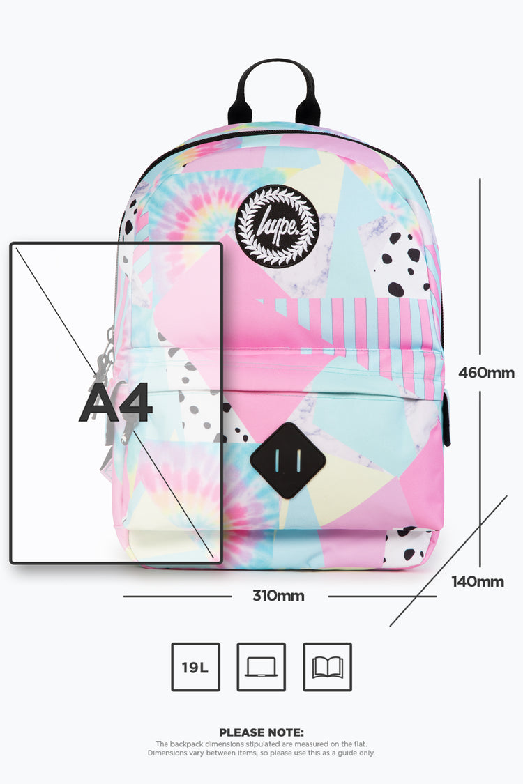 HYPE PASTEL COLLAGE MIDI BACKPACK