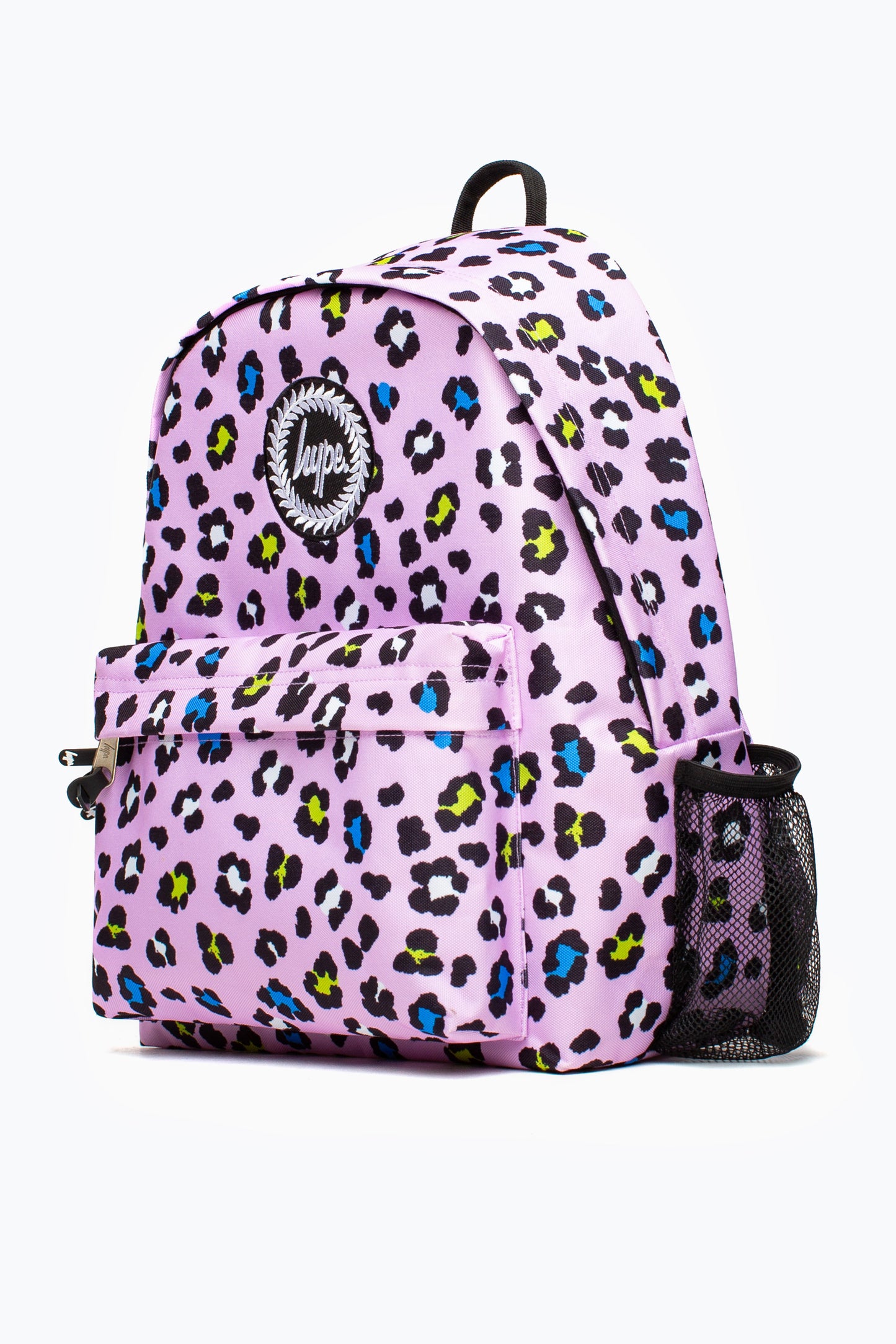 Hype Lilac Leopard Backpack With Water Bottle Holder