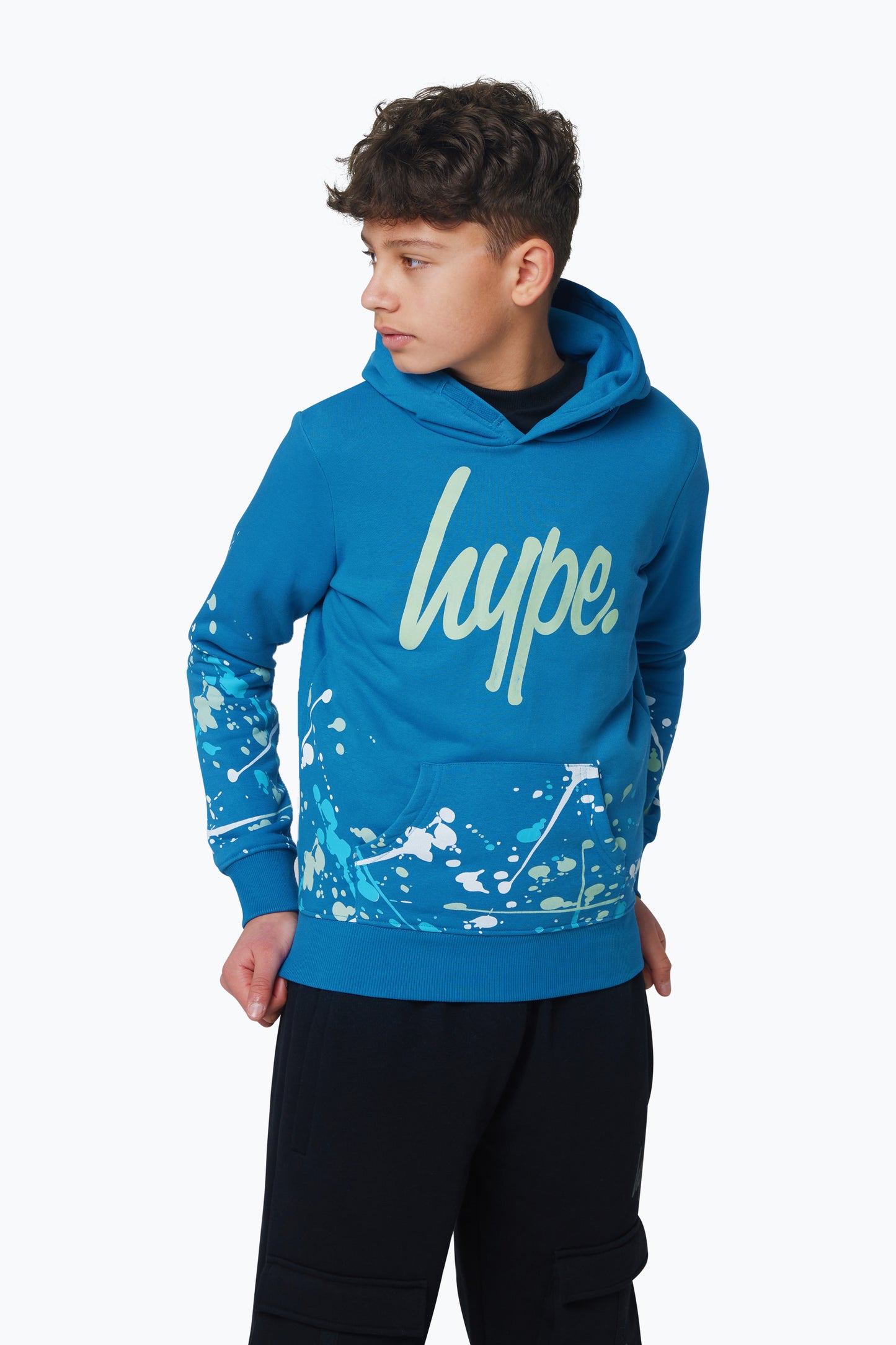 Hype Boys Blue Splat Hoodie