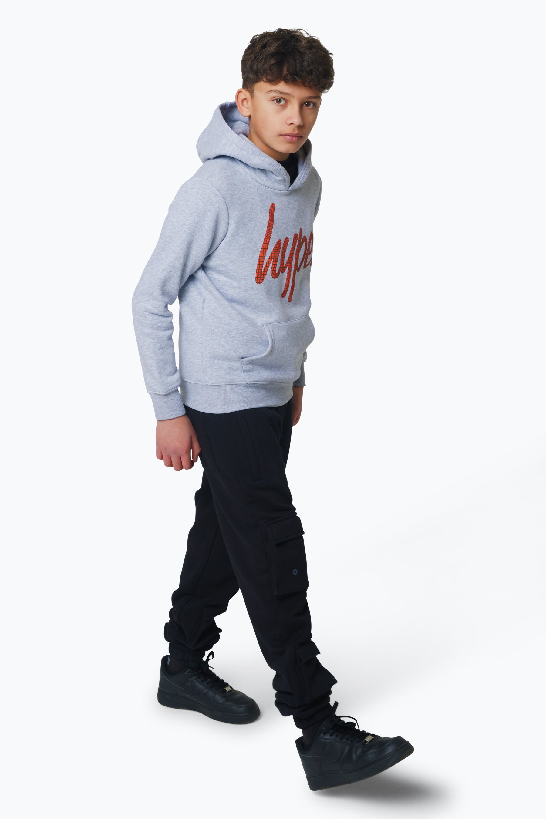 Hype grey hoodie clearance