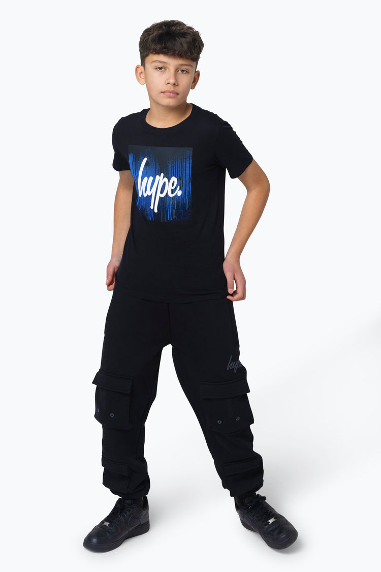 HYPE BOYS BLACK DRIPS AND SPLAT T-SHIRT 2-PACK SETS