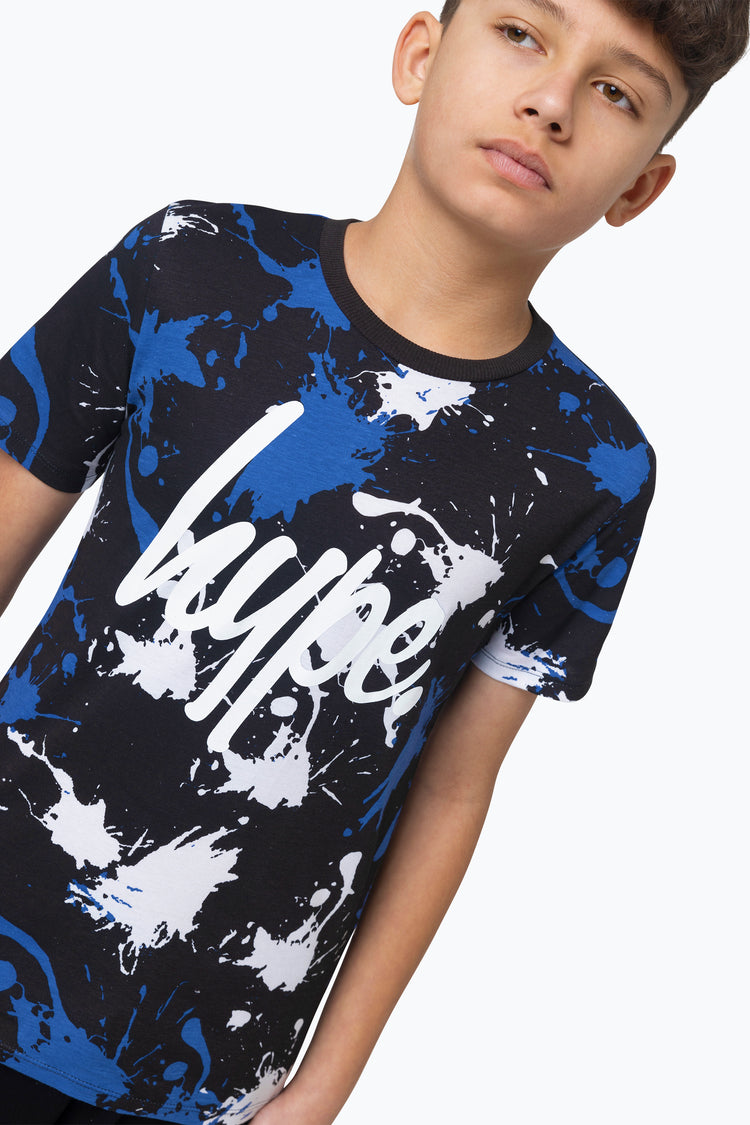 HYPE BOYS BLACK DRIPS AND SPLAT T-SHIRT 2-PACK SETS