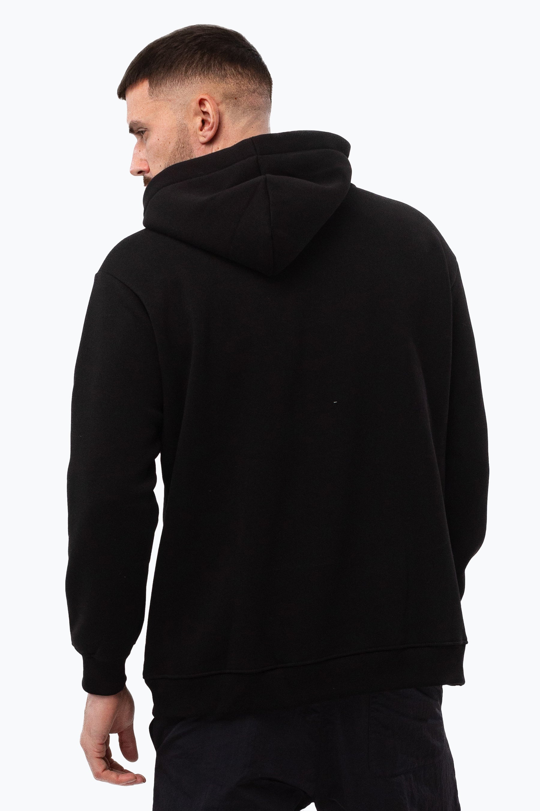 Hype Fleece Hoodie Hype Mens Black Leaders Hoodie
