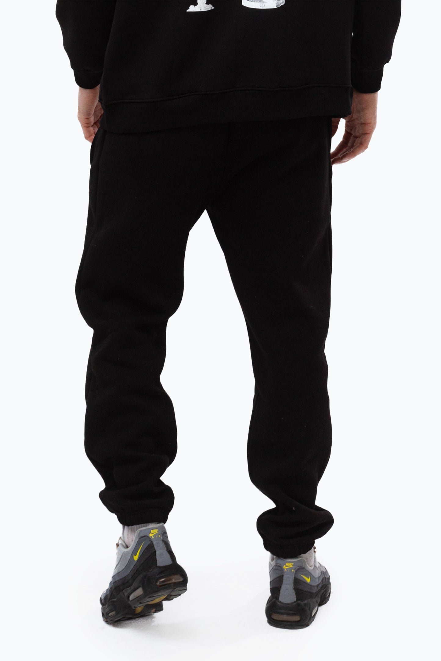 Justhype Mens Black Admin Joggers