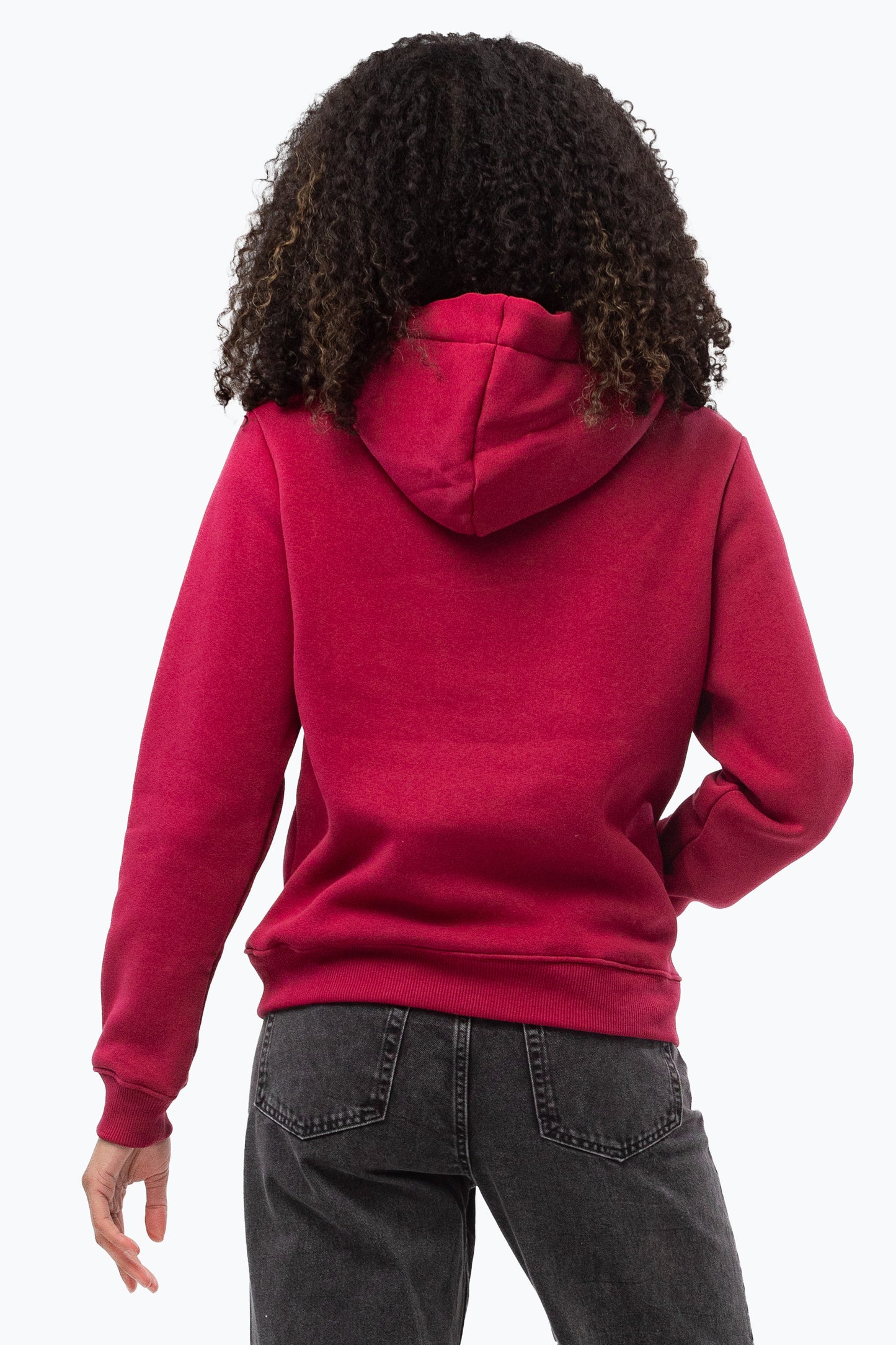 Hype Womens Burgundy Drawstring Hoodie