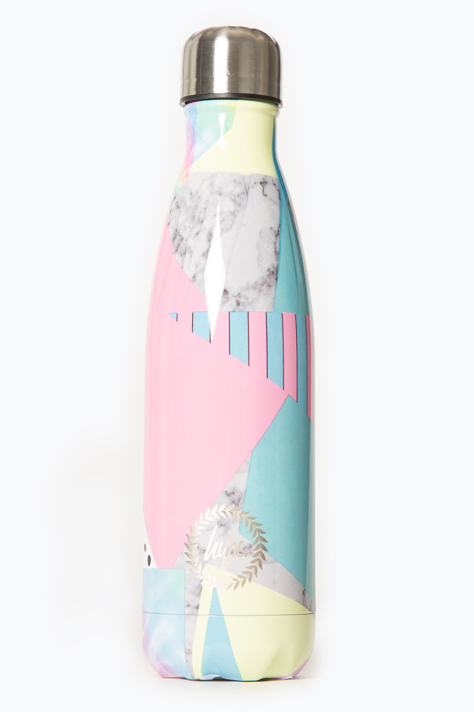Multicoloured Pastel Collage Thermal Water Bottle