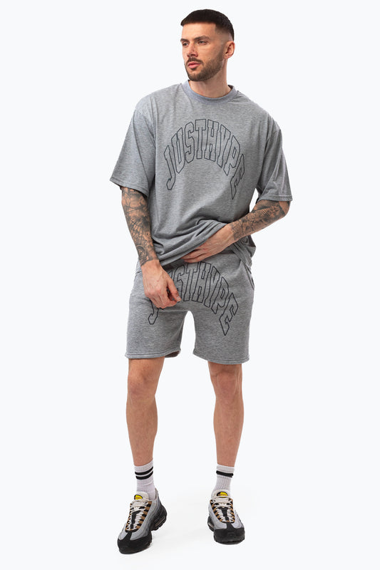 GREY MARL COLLEGE OUTLINE T-SHIRT