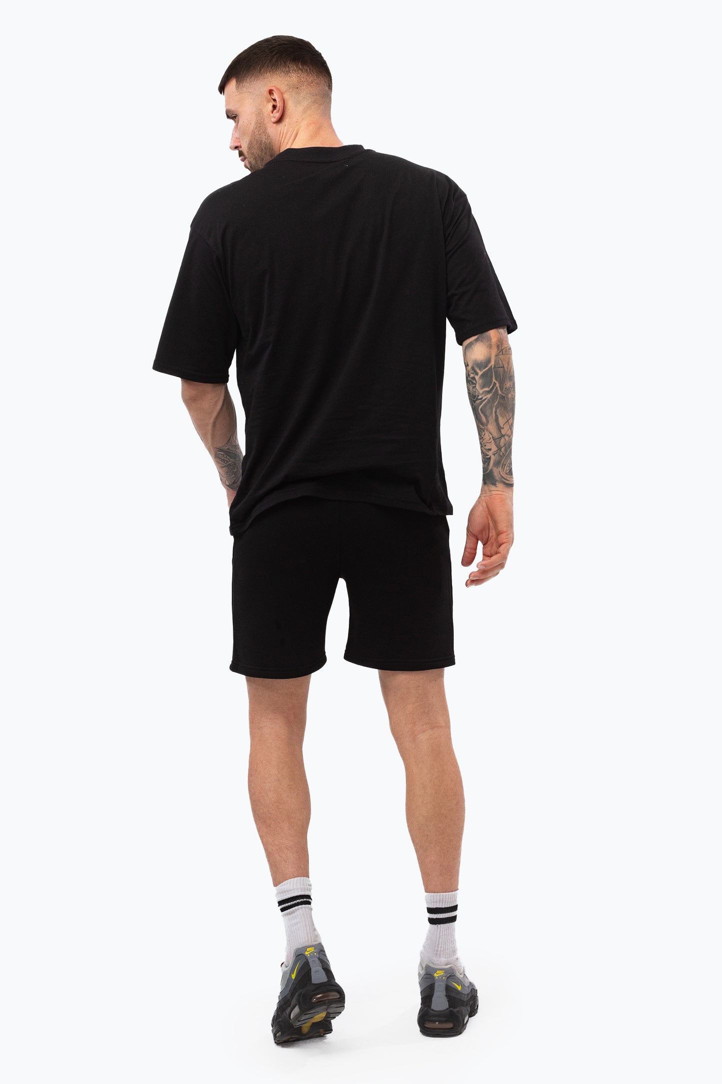 Black College Outline Shorts