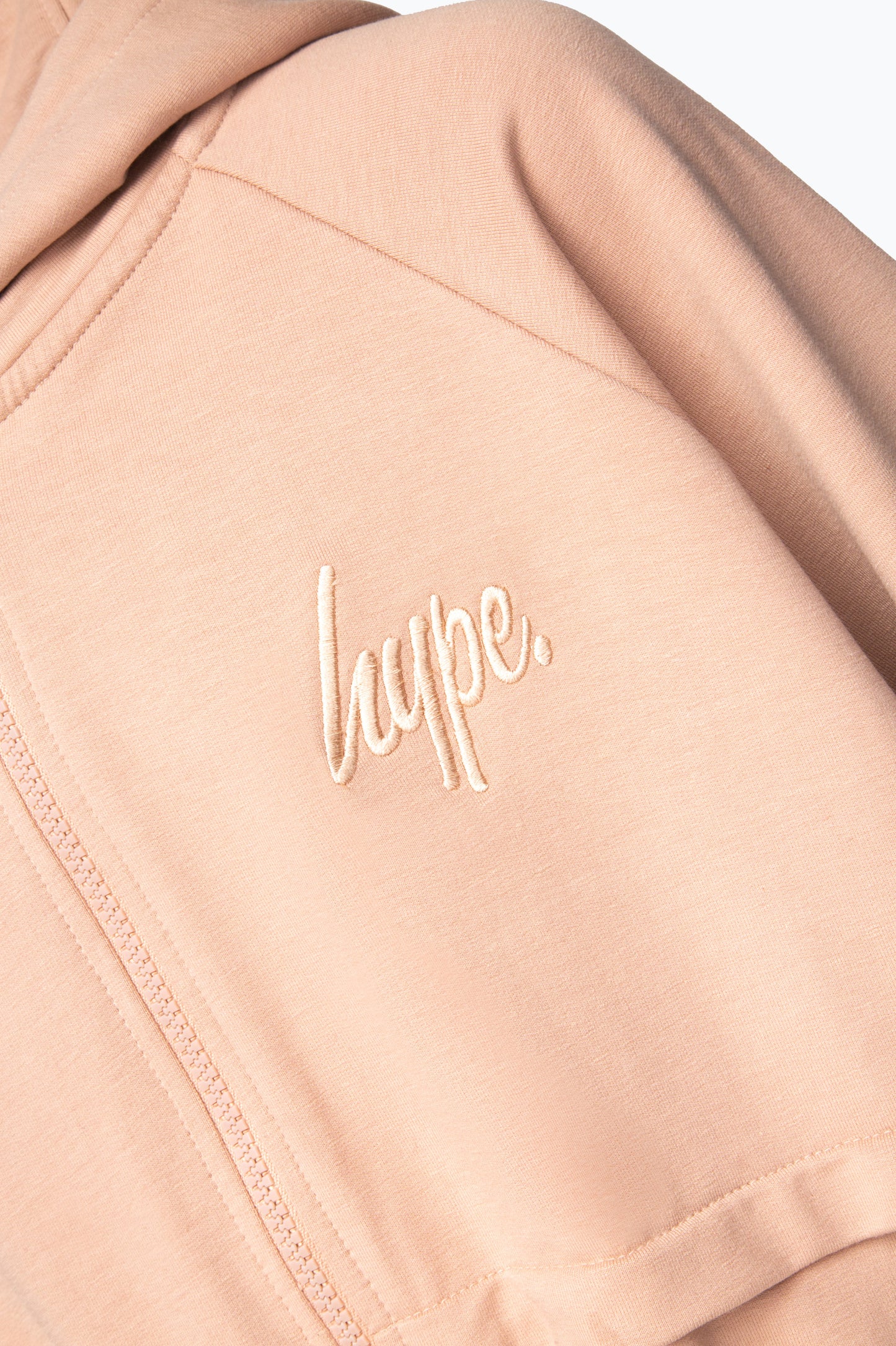 Hype Girls Pink Script Zip Through Hoodie