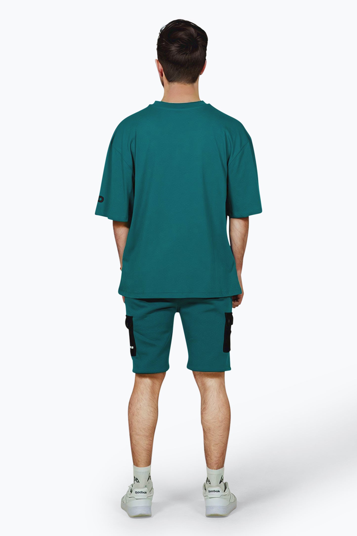 Continu8 Unisex Dark Teal Cargo Pocket Boxy T-Shirt