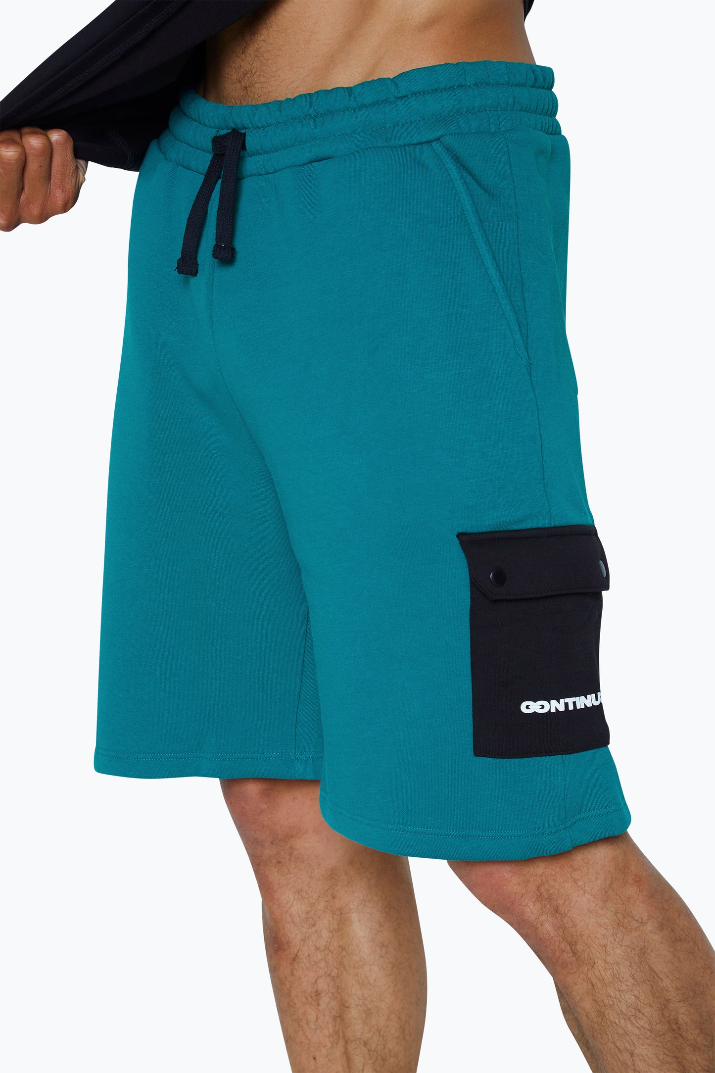 Continu8 Unisex Dark Teal Cargo Pocket Shorts