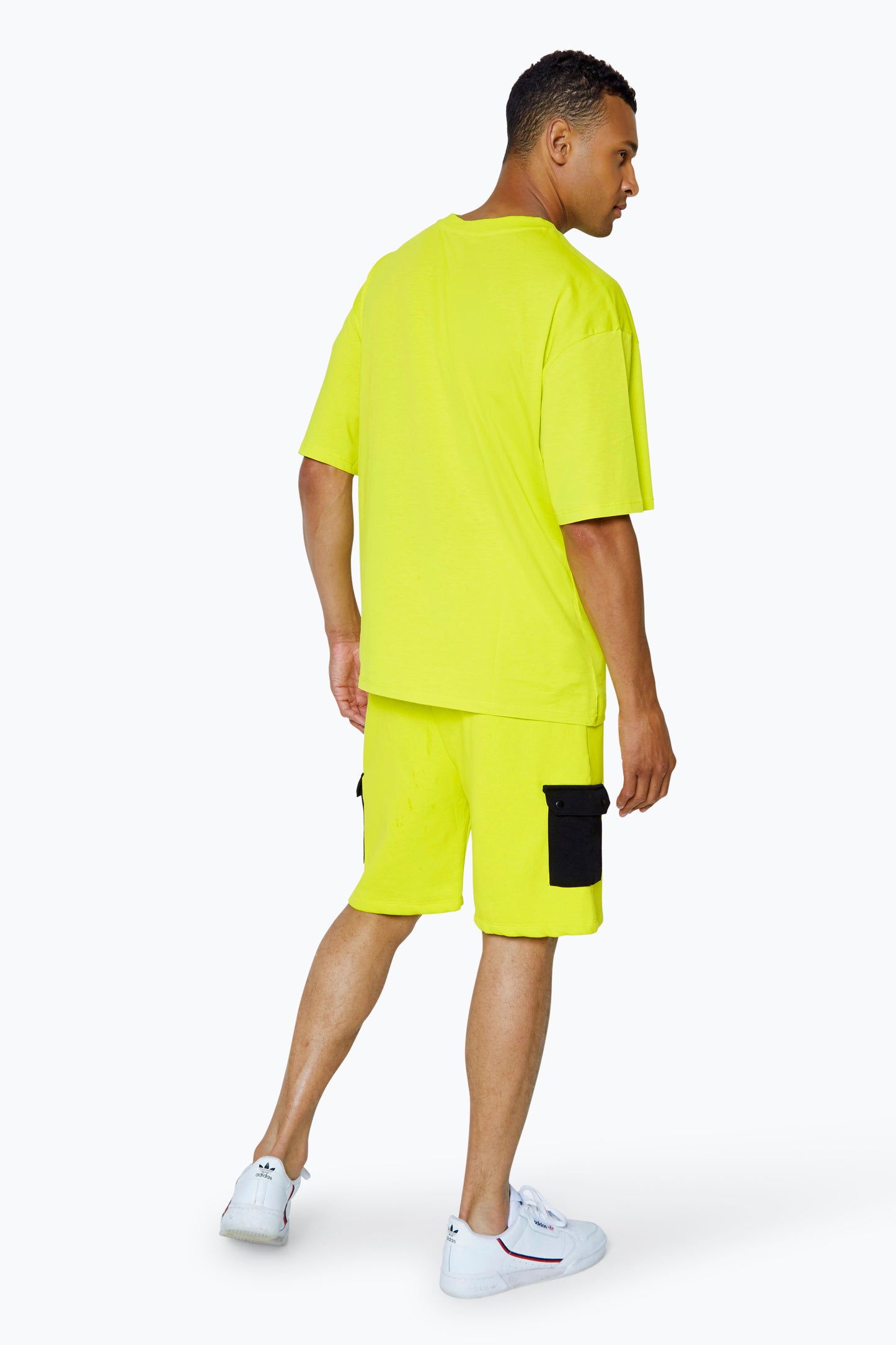 Continu8 Unisex Lemon Cargo Pocket Boxy Shorts