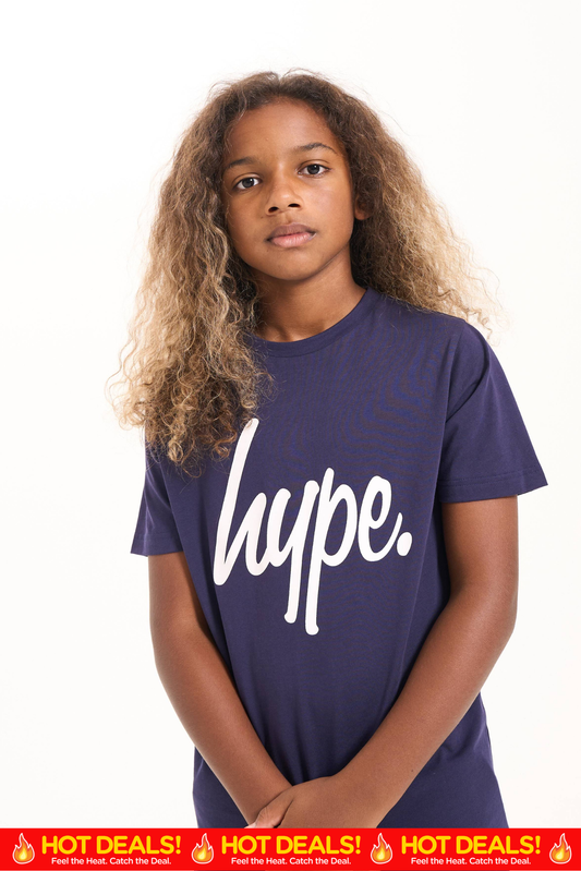 Hype Unisex Essence Navy T-Shirt