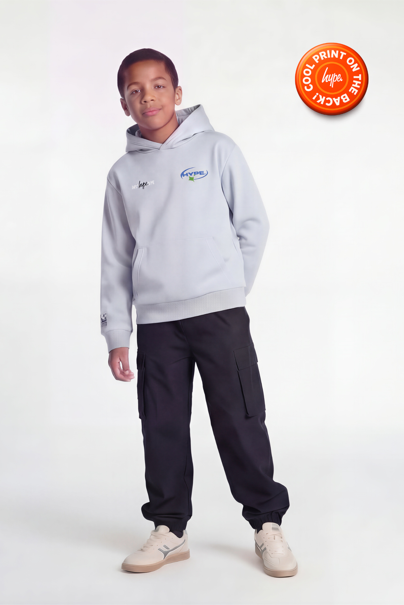 Hype Boys Grey Marl Cosmic Hoodie