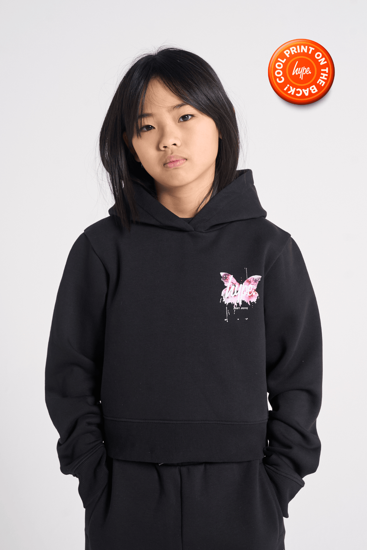 Butterfly Cropped Hoodie