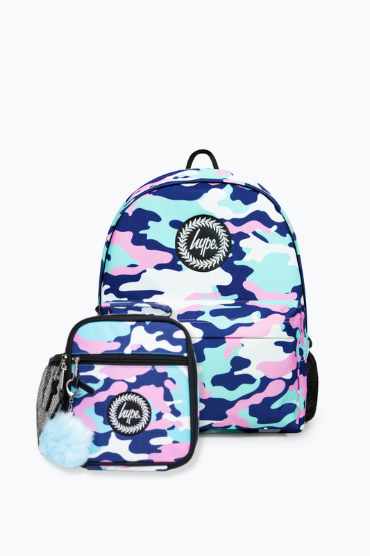 Hype Unisex Multi Pink/Blue Evie Camo & Lunchbag Bundle