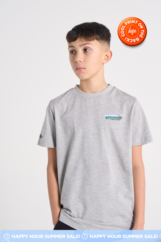 Hype Boys Grey Marl Cosmic T-Shirt