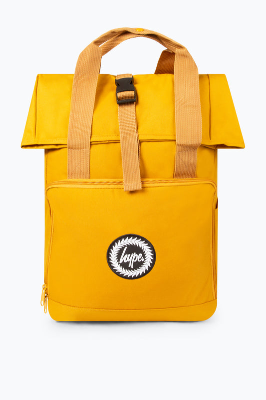 HYPE MUSTARD RECYCLED ROLL-TOP LAPTOP BACKPACK