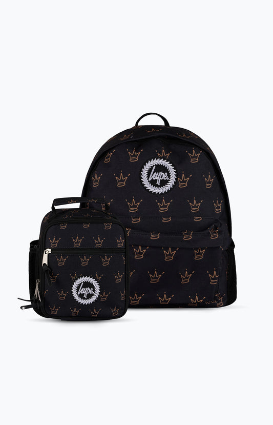 Hype Unisex Black King Backpack & Lunch Bag Bundle